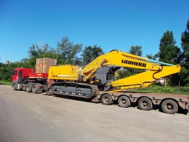 Перевозка экскаватора Liebherr